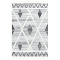 thumbnail image 5 of SAFAVIEH Montauk Carver Striped Cotton Area Rug, Turquoise/Ivory, 6' x 6' Square, 5 of 6