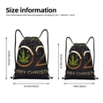 thumbnail image 2 of Xecao 2025 And Merry Christmas Pattern Sports Drawstring Backpack - String Swim Gym Bag with Wet Proof Pocket for Women&Men-Medium, 2 of 6