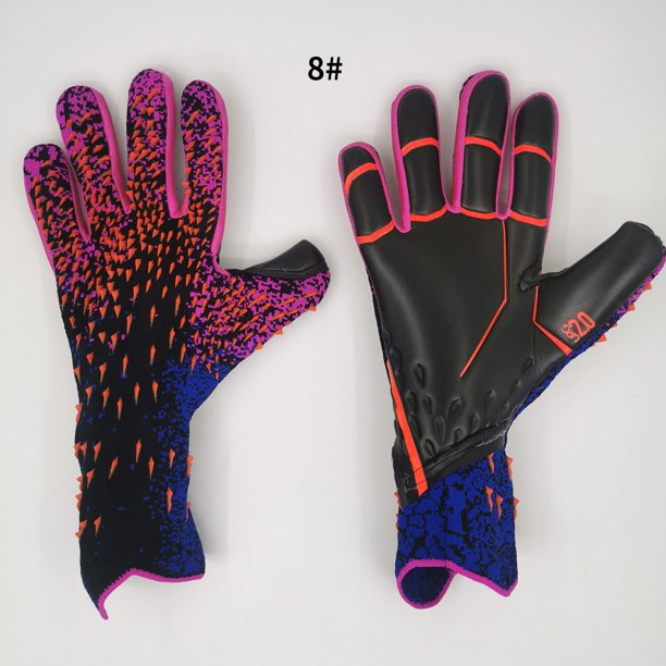 Guantes de fútbol profesionales de látex, guantes de portero para balón de fútbol, guantes de protección de dedos de portero de fútbol engrosados para niños y adultos Fivean unisex