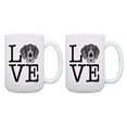 thumbnail image 1 of ThisWear Dog Coffee Mug Set LOVE Great Dane Lover Gifts 2 Pack Gift 15oz Coffee Mugs, 1 of 4