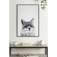 thumbnail image 7 of Kate and Laurel Sylvie Fox Framed Canvas Wall Art by Simon Te of Tai Prints, 23x33 Gray, Decorative Animal Art Print for Wall, 7 of 7