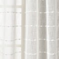 thumbnail image 3 of Lush Decor Farmhouse Textured Sheer Back Tab Window Curtain Panels, Blue Textured, 38" x 84", 2 Panels, 3 of 11