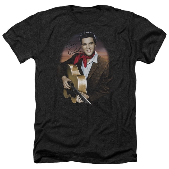 Elvis Presley - Red Scarf #2 - Heather Short Sleeve Shirt - X-Large