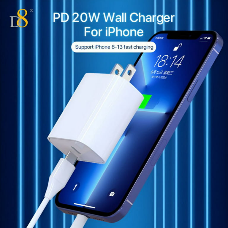 iPhone 14 13 12 11 Fast Charger-Apple MFi Certified-20W PD Type C Power  Wall Charger with 6FT Charging Cable Compatible with iPhone 14/14 Pro