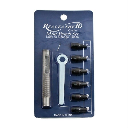 UPC: 0870192002393 | Realeather Leather Punch Set Mini 8-Pieces