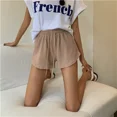 thumbnail image 2 of Women Shorts Summer High Elastic Lace Up Drawstring Wide Leg Sweat Short Fitness Running Shorts Loose Casual Large Sports Pants, 2 of 6