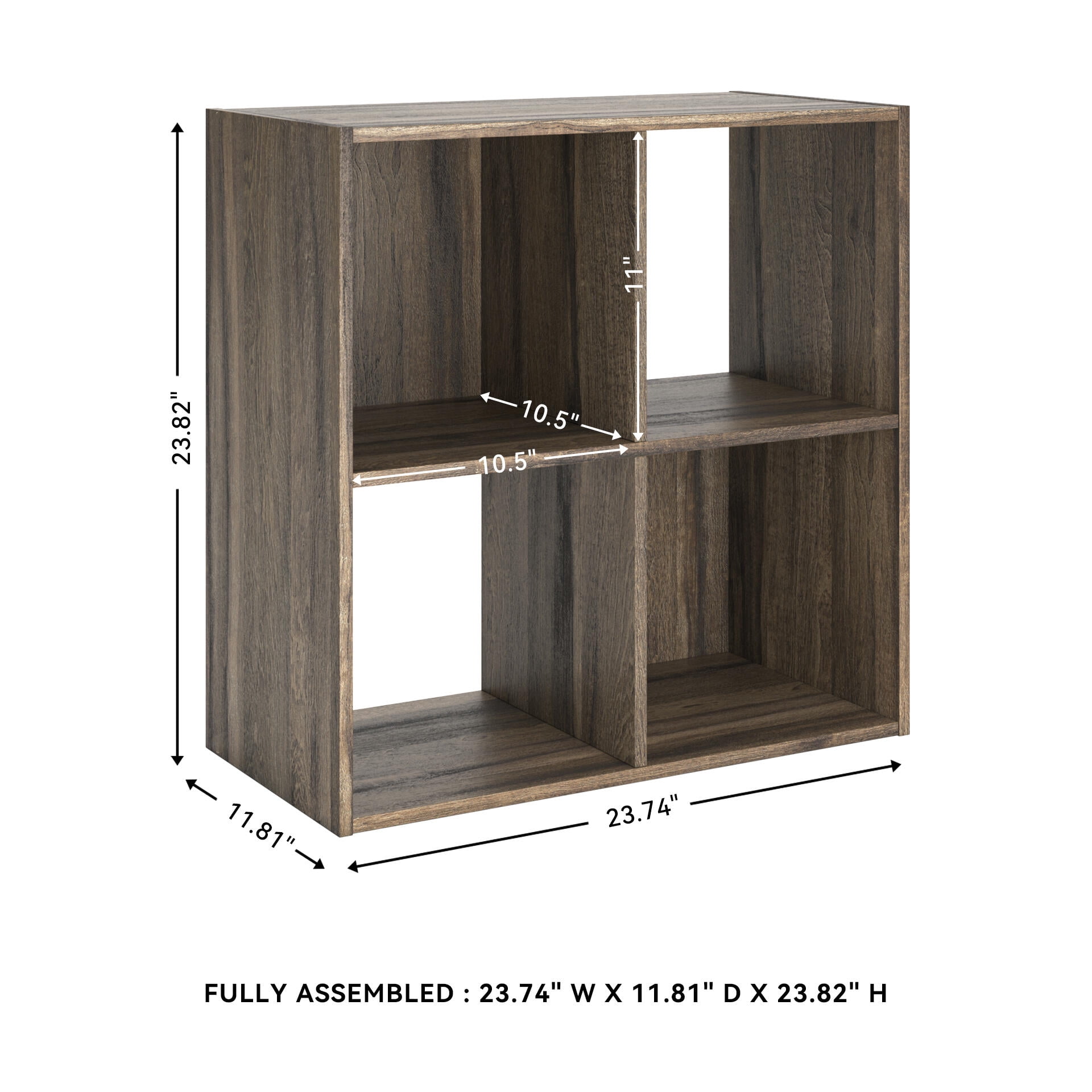 Signature Design by Ashley Shallifer 4 Cube Storage Organizer with Oak Finish
