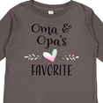 thumbnail image 4 of Inktastic Oma and Opa's Favorite- Heart Grandchild Boys or Girls Long Sleeve Toddler T-Shirt, 4 of 5