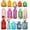 Colorful, variant on Colored Glass Bud Vases - Small Textured Flower Vases for Centerpieces, Wedding Table Decor, Retro Home Decor Bulk Vase Set for DIY, Events & Gifts