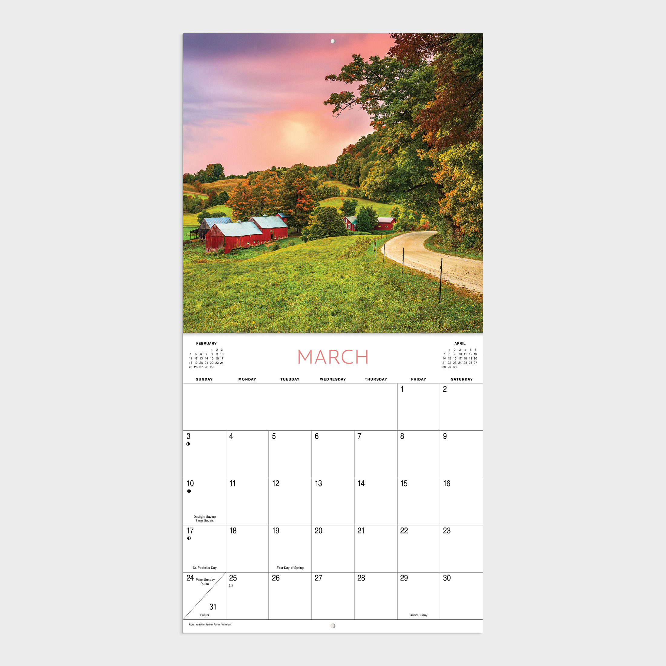 2024-12 Month Calendar- Back roads of America 12x12 Hanging Wall Calendar by DaySpring