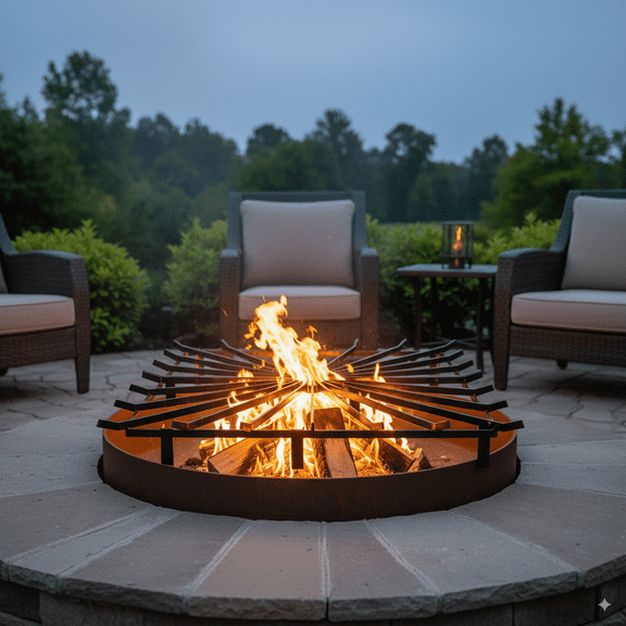 Square Fire Pit Grate, 36'' x 36''Heavy Duty Fire Pit Grates for Outside