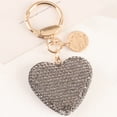 thumbnail image 2 of Visland Key Chain Shiny Full Rhinestone Sparkling Multi-purpose Reusable Gift Accessories Metal Heart Shaped Car Keychain Handbag Pendant Keyring for Wallet, 2 of 2