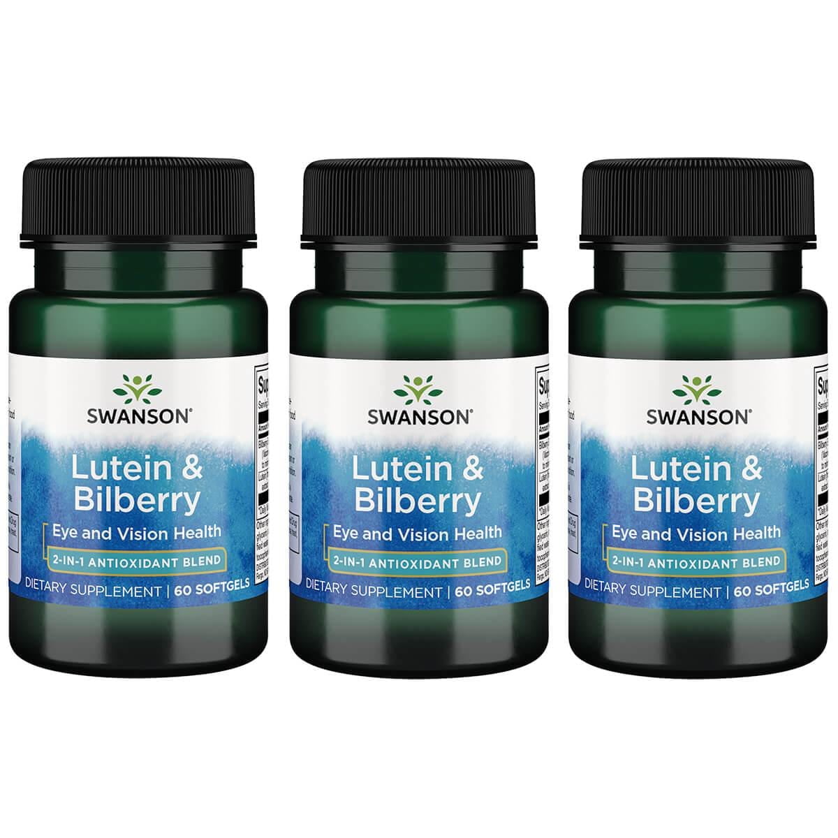 Swanson Lutein & Bilberry 60 Sgels 3 Pack
