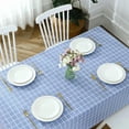 thumbnail image 5 of Rectangle Plastic Tablecloth, 100% Waterproof Oil-Proof Checkered PVC Table Cloths, Heavy Duty Vinyl Table Covers for Dining, Camping, Picnic, Outdoor - 52 x 78 Inch, Blue Checkered, 5 of 6