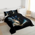 thumbnail image 3 of Homewish Fantasy Theme Full Size Comforter Sets,Cartoon Dragon Bedding Comforter Set,Black Blue Bedding Sets For Teens,Ultra Soft Home Decor Reversible,3pcs, 3 of 8