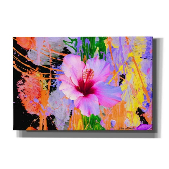 Epic Graffiti 'Flower Design K2' by Ata Alishahi, Giclee Canvas Wall Art, 60"x40"