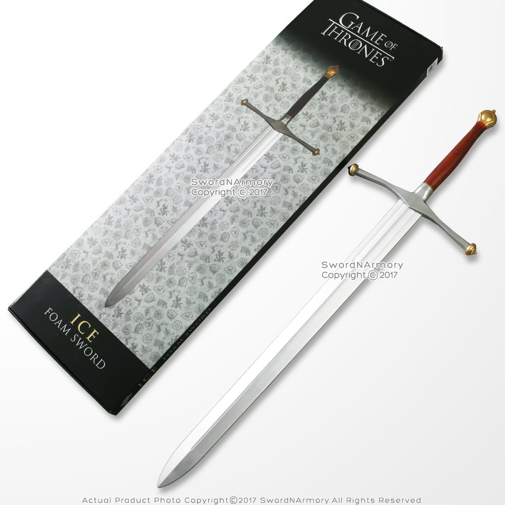 Games Of Thrones Foam Official Licensed Ice Sword Eddard Stark HBO Box LARP  - Walmart.com