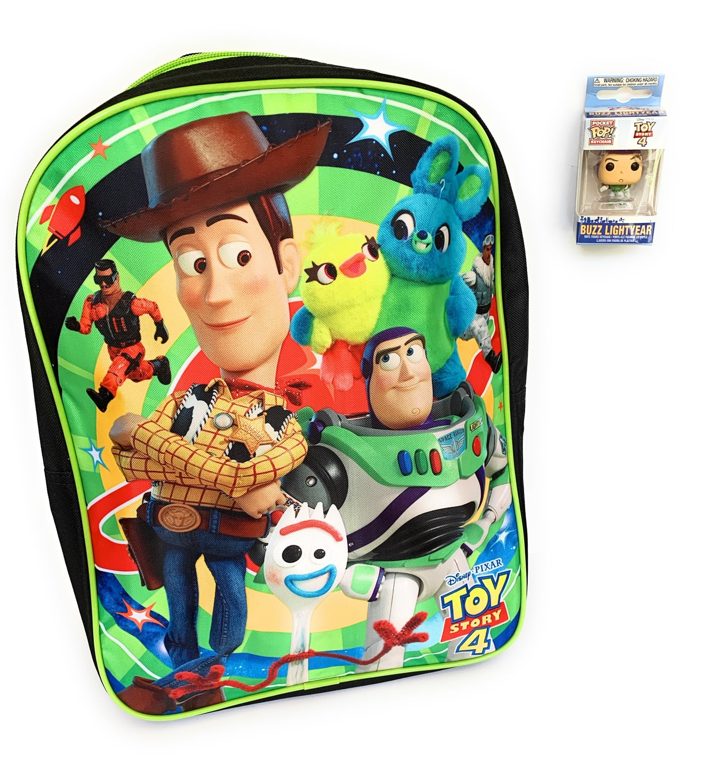 Disney Pixar Toy Story Toy Story 4 Backpack with Bonus Buzz Keychain