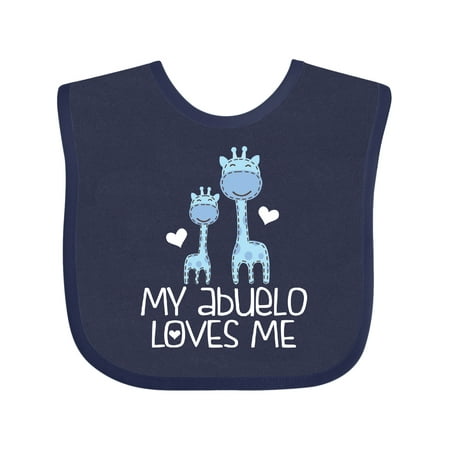 

Inktastic My Abuelo Loves Me Grandson Outfit Gift Baby Boy Bib