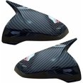 thumbnail image 2 of Compatible For Hyundai Veloster N 2018-2023 Horn Pair Rearview Mirror Cover Side Reversing Mirror Cap Rear View Trim Accessories(Carbon Look), 2 of 7