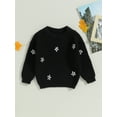 thumbnail image 2 of Bagilaanoe Newborn Baby Girl Knitted Sweater Long Sleeve Flower Pullover 3M 6M 9M 12M 18M 24M Infant Warm Jumpers Tops Fall Loose Knitwear, 2 of 8
