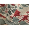 thumbnail image 4 of Ambesonne Rustic Quilted Bedspread Set 3 Pcs, Floral Woodland Mushrooms, Queen Size, Champagne Dark Coral, 4 of 5