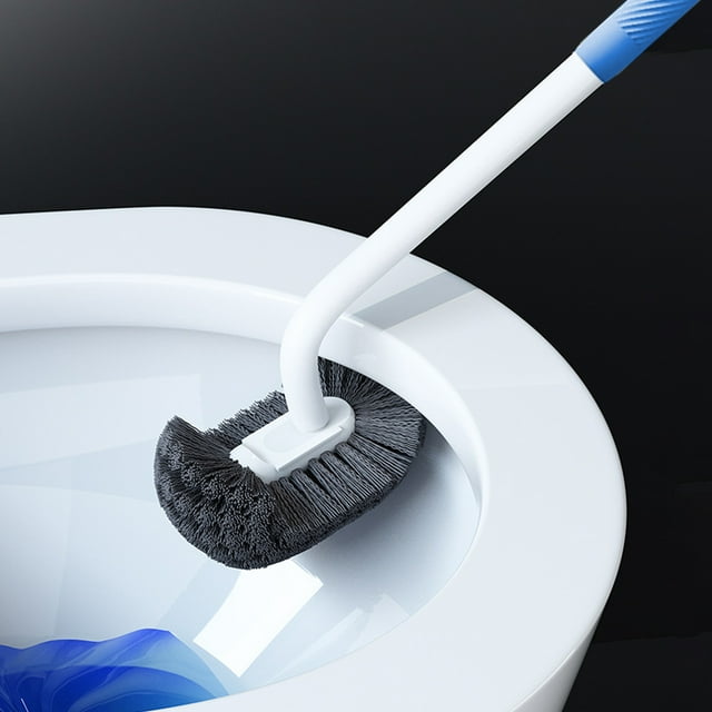 JMYHOAM Toilet Brush Notch Long Handle Toilet Brush No Dead Corner Wall-Mounted Bathroom Cleaning Brush Soft Bristle Toilet Brush Bathroom Cleaning Tools