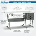 thumbnail image 4 of Sew Ready Eclipse Ultra Sewing Machine Table In Gray / White, 4 of 12