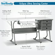 Sew Ready Eclipse Ultra Sewing Machine Table In Gray / White