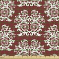 thumbnail image 2 of Ambesonne Vintage Fabric by the Yard Upholstery, Oriental Classic Flourishes, 10 Yards, Burgundy and White, 2 of 5