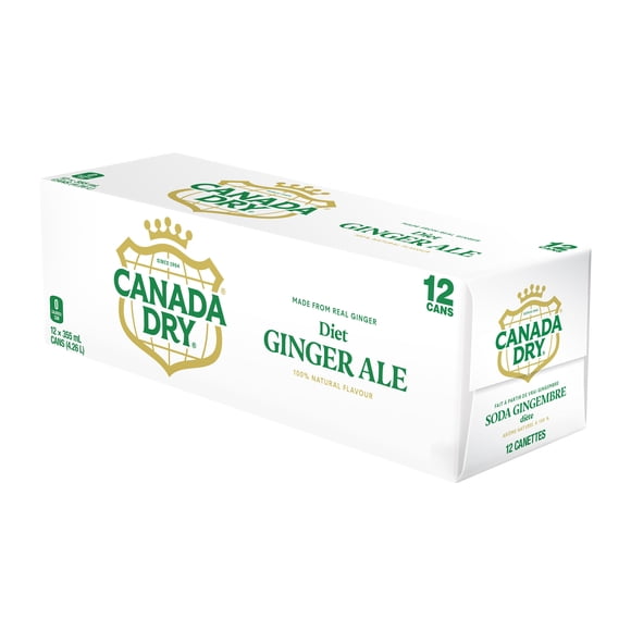 Canada Dry® Diet Ginger Ale 355 mL Cans, 12 Pack