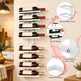 2-set 8 Tier Wall Mount Wine Rack (16 Tiers) Racks For Bottles Display ...