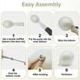 thumbnail image 4 of Pearl White Double Stuffed Balloon Arch Kit - Ivory, Cream & Champagne Gold Latex Balloons for Wedding, Bridal Shower, Birthday, Gender Reveal, Boho Party Garland Decor (98 Pcs), 4 of 6