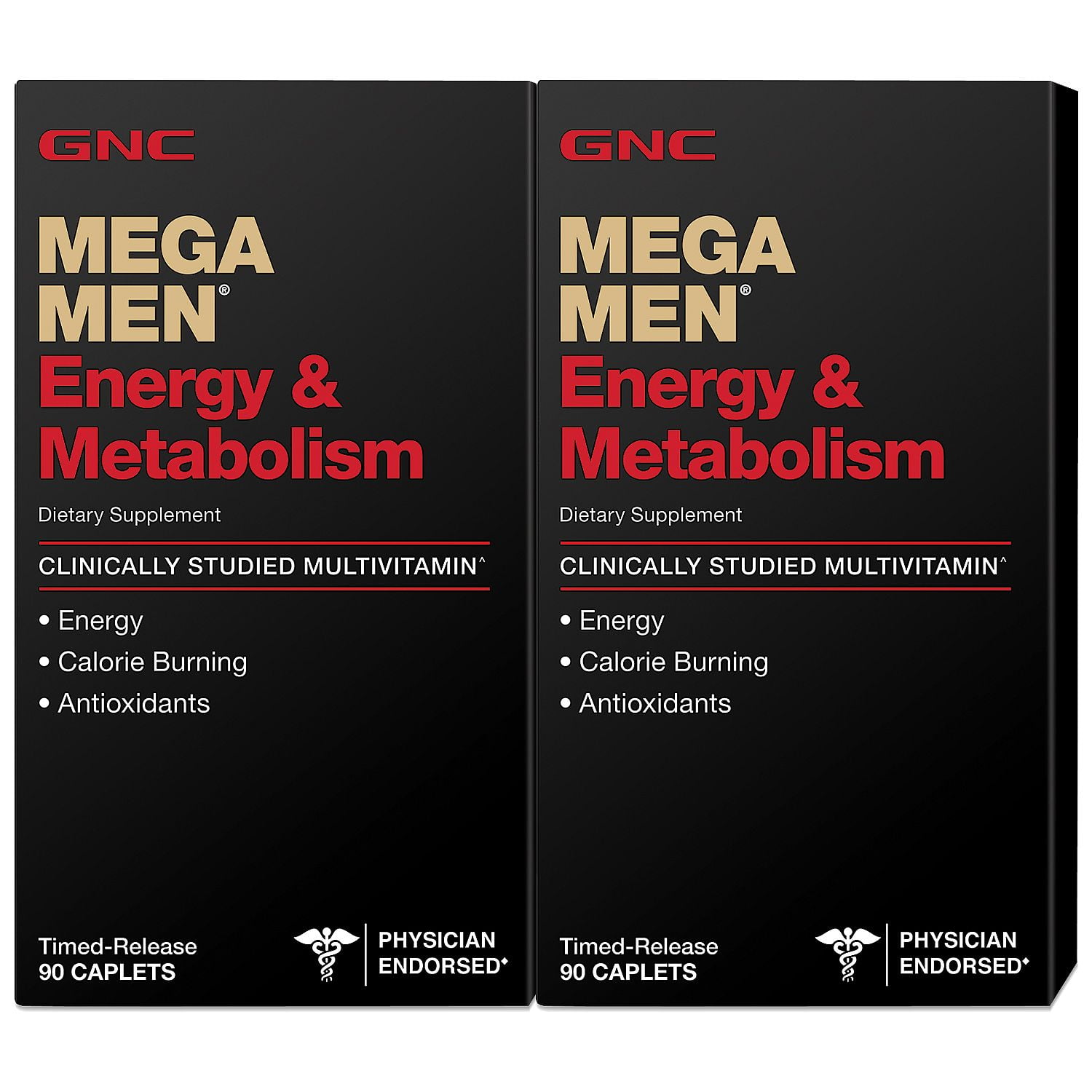 GNC Mega Men Energy & Metabolism Multivitamins - 180 ct.  Supports mental focus