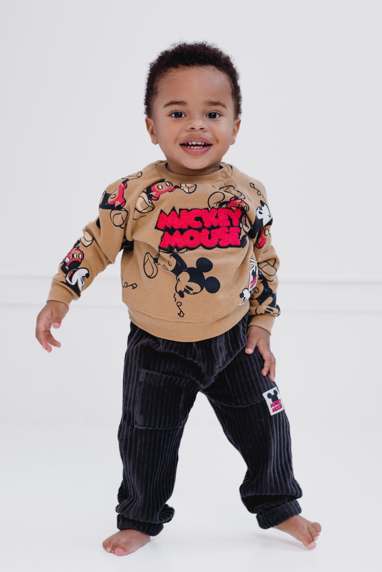 Disney Mickey Mouse Fleece Sweatshirt and Corduroy Pants Outfit Set Newborn to Toddler