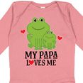thumbnail image 4 of Inktastic My Papa Loves Me Boys Frog Boys Long Sleeve Baby Bodysuit, 4 of 5