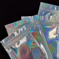 thumbnail image 3 of Lock Bags Jewelry Earrings Laser Ziplock Food Packaging Organizer Storage Deodorant Color 100pcs Transparent Zip, 3 of 5