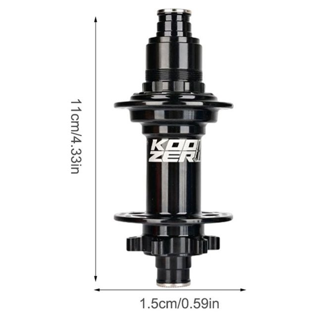 Levier de Dégagement Rapide de l'Arbre de Roue, Réduction de la Friction, Fournitures de Cyclisme, Installation Pratique, Moyeu à Roulement en Alliage d'Aluminium Noir/148*12MMXD
