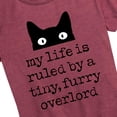thumbnail image 3 of Instant Message - Life Ruled By Tiny Overlord Cat - Women's Short Sleeve Graphic T-Shirt, 3 of 6