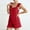Red, variant on MGDXOX Women's Pajamas Set 2 Piece Ruffle Pj Soft Tank Top and Shorts Sleepwear Set Bridal Pajama for Women Set Black M