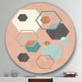 thumbnail image 3 of Designart 'Geometric hexagons Pattern II' Art mural géométrique en métal, 3 of 3