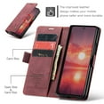 thumbnail image 3 of ShellTech for Samsung Galaxy Z Fold 7 Leather+TPU Slim Case,Classic Design Leather Wallet Magnetic Closure Flip Case with Kickstand Card Holder Slot Shockproof Protective Cover,Winered, 3 of 11