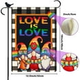 thumbnail image 6 of Love is Love Gnomes Pride Garden Flag Double Sided Gay Pride Lesbian LGBT Pride Small Yard Flag Outdoor Decoration 12.5 x 18 Inch, 6 of 6