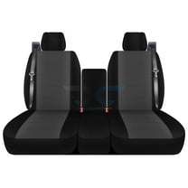 Fits 2004-2008 Ford F-150 Velour Seat Covers 40/20/40 Bench Int Seat Belt Solid Console:Blk Charcoal