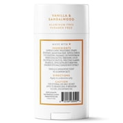 Native Deodorant, Aluminum Free for Women and Men, Vanilla & Sandalwood, 2.65 oz
