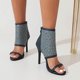 thumbnail image 4 of Zapatos de Mujer Sandalias con Cremallera en la Espalda Súper Tacón Alto Peep Toe Retro Casual Stilettos Wmkox8yii hfjk4167, 4 of 9