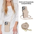 thumbnail image 2 of For Apple iPhone 15 Pro Max Argyle Pattern PU Leather RFID Blocking Protective Purse Wallet Case Magnetic Flip Cover Multi-Card Slots Pocket With Detachable Shoulder Strap,White,For iPhone 15 Pro Max, 2 of 7