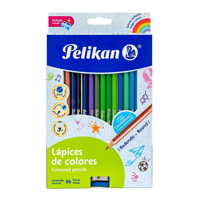 Pelikan Lápices de Colores caja con 36 piezas Pelikan Lápices de colores
