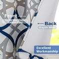thumbnail image 5 of DriftAway Alexander Spiral Geo Trellis Pattern 3 Pieces Kitchen Set Navy Gray 52''×18''×1+26''×36''×2, 5 of 7