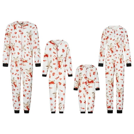 

Family Matching Christmas Pajamas for Adults Teens and Baby Holiday Parent-Child Outfits Sleepwear Homewear
